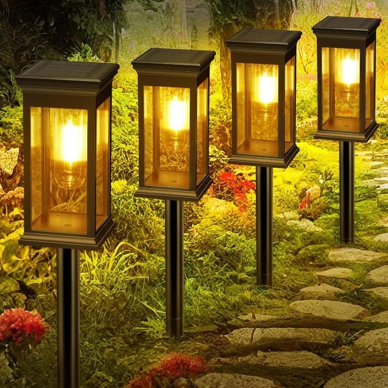 Outdoor Power For Christmas Lights - 4 Stück Solar-Wegeleuchten, Solarleuchten für den