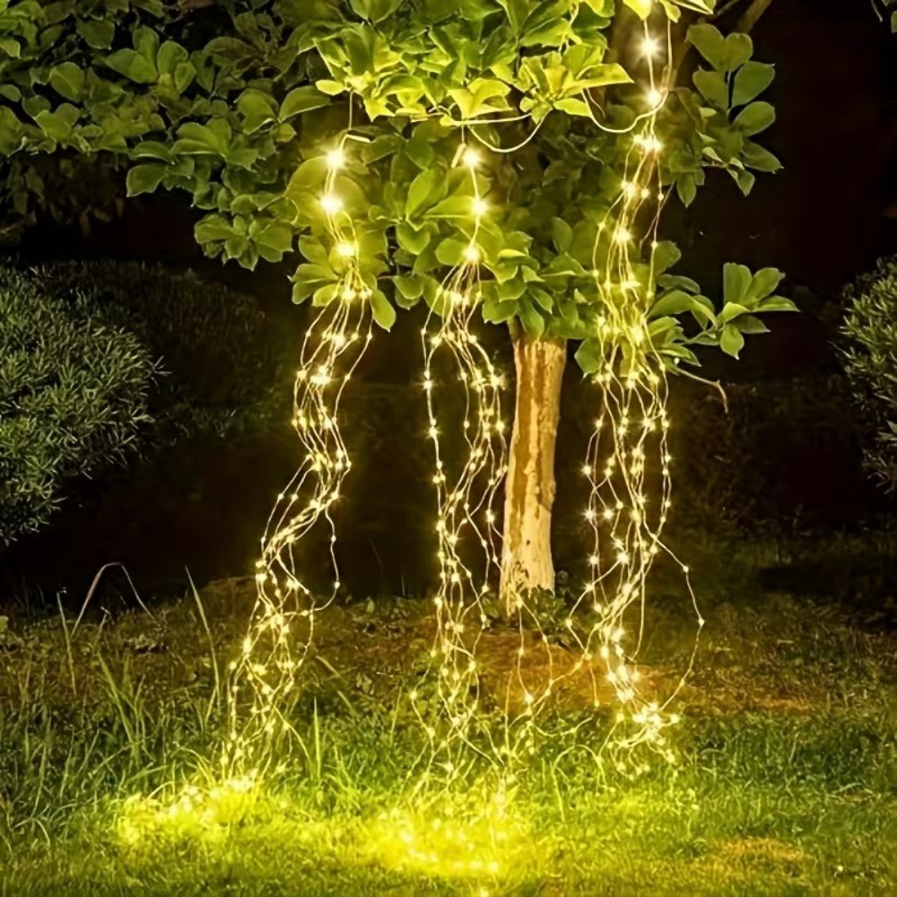 Outdoor Power For Christmas Lights - 3M600LED Solarbetriebene Weidenranken-Lichterkette Wasserdichte LED-Lichterkette für