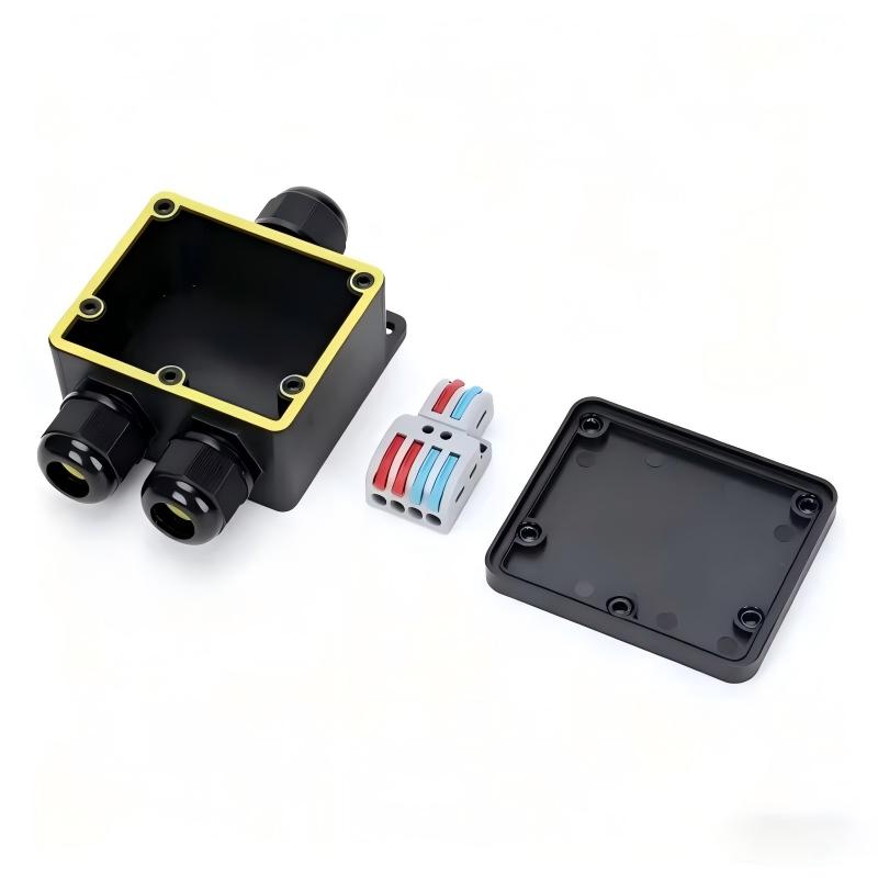 Outdoor Power Plug In - Wasserdichte Anschlussdose IP68 2-Wege-Steckverbinder M20 Koaxialkabel-Anschluss