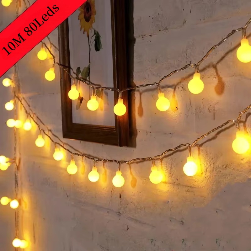 Outdoor Power For Christmas Lights - USB-/Batteriebetriebene Lichterketten, Globus-Lichterketten, wasserdichte Außenlampe, Hochzeit,