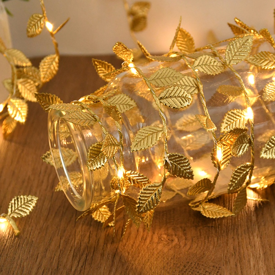 Goldene Blatt-Rattan-Kupferdra – Outdoor Power For Christmas Lights Bewertung und Preis