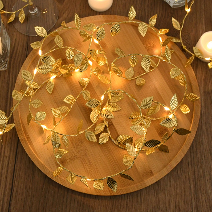Goldene Blatt-Rattan-Kupferdra – Outdoor Power For Christmas Lights Bewertung und Preis