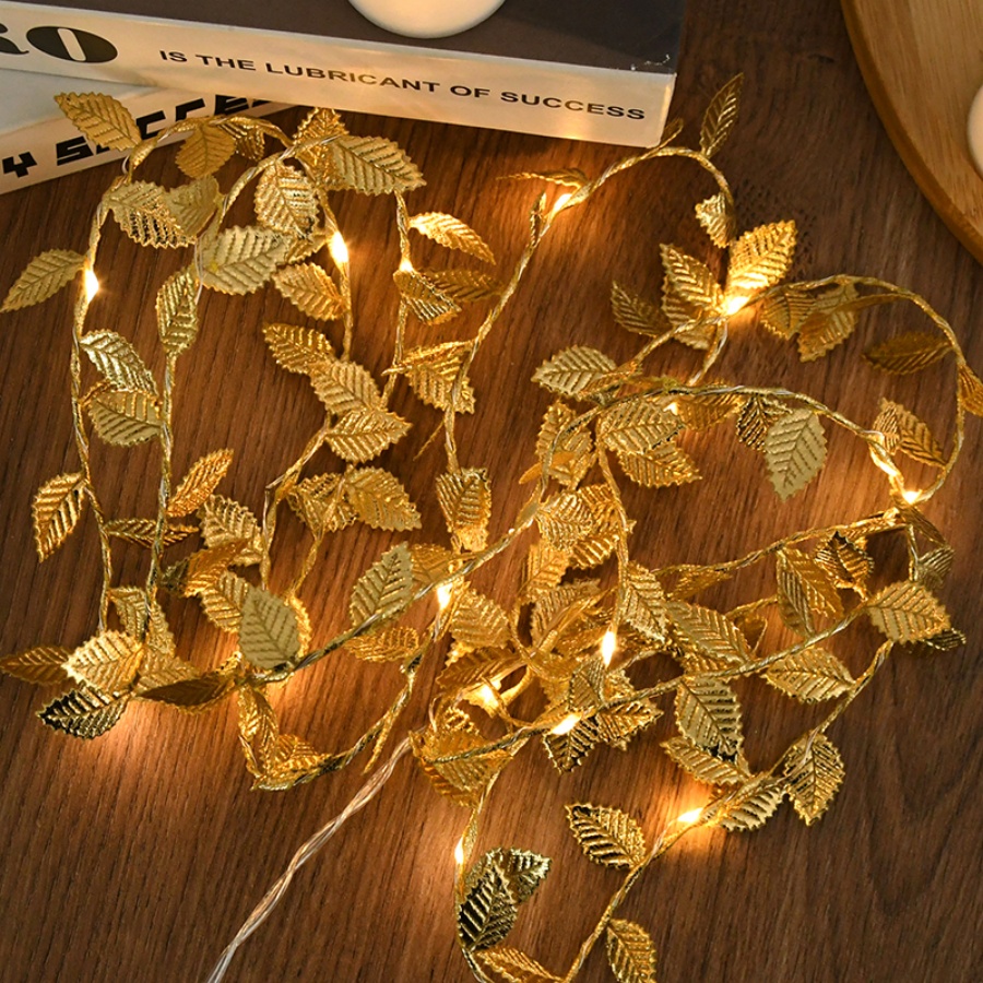 Goldene Blatt-Rattan-Kupferdra – Outdoor Power For Christmas Lights Bewertung und Preis