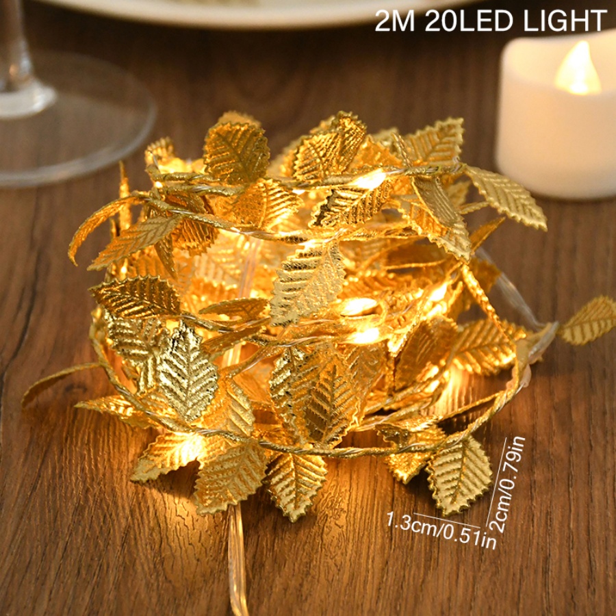 Goldene Blatt-Rattan-Kupferdra – Outdoor Power For Christmas Lights Bewertung und Preis