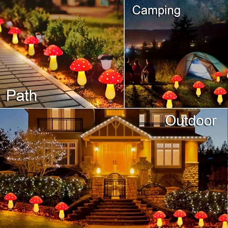 Solarbetriebene LED-Pilzlichte – Outdoor Power For Christmas Lights Bewertung und Preis