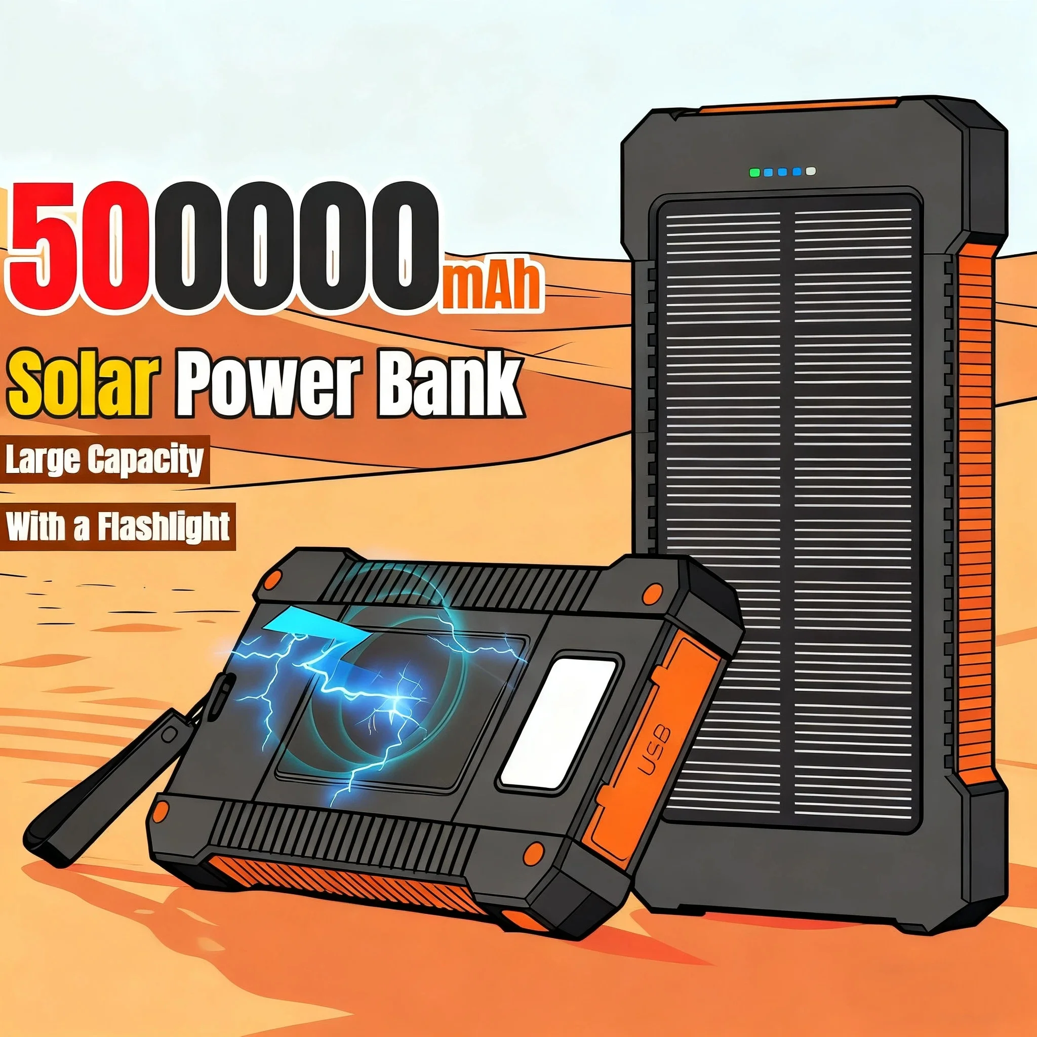 500000 mAh Solar Power Bank Gr – Outdoor Usb Power Outlet Bewertung und Preis